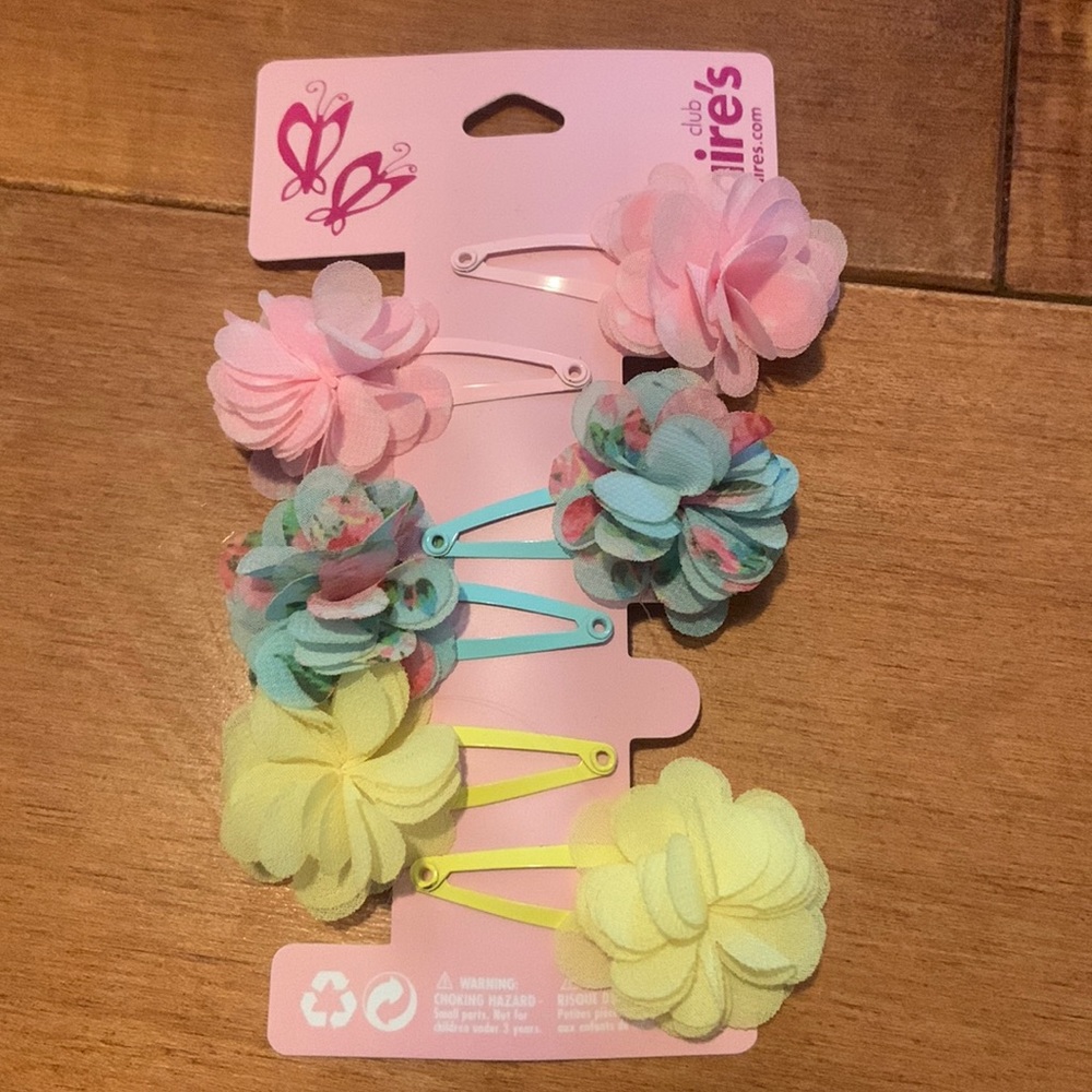Claire’s Flower Hair Pins Barettes